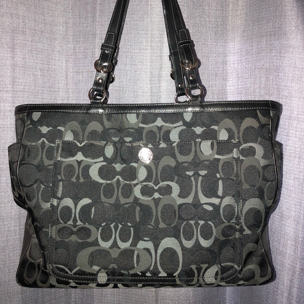 Signature Coach Diaper Bag - Black
